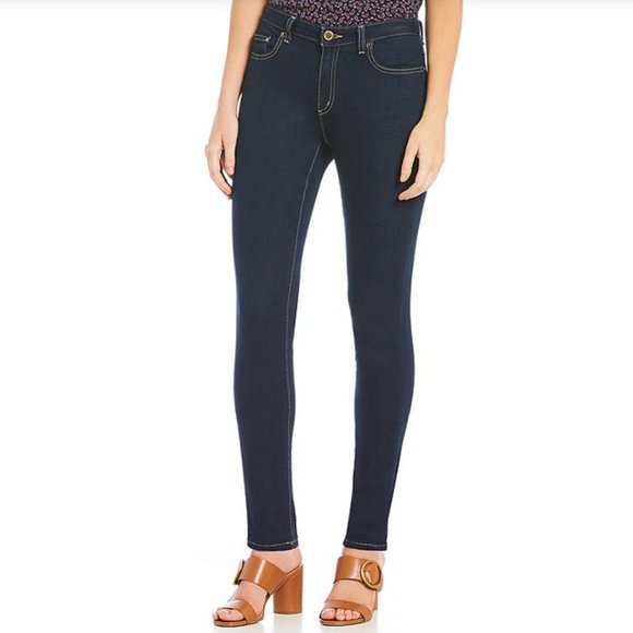 Michael Kors Selma Skinny Overdyed Indigo Jeans 2 - Picture 1 of 16